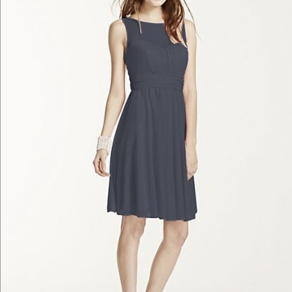 Bridesmaid Dress with illusion sweetheart neckline - Picture 2 of 3